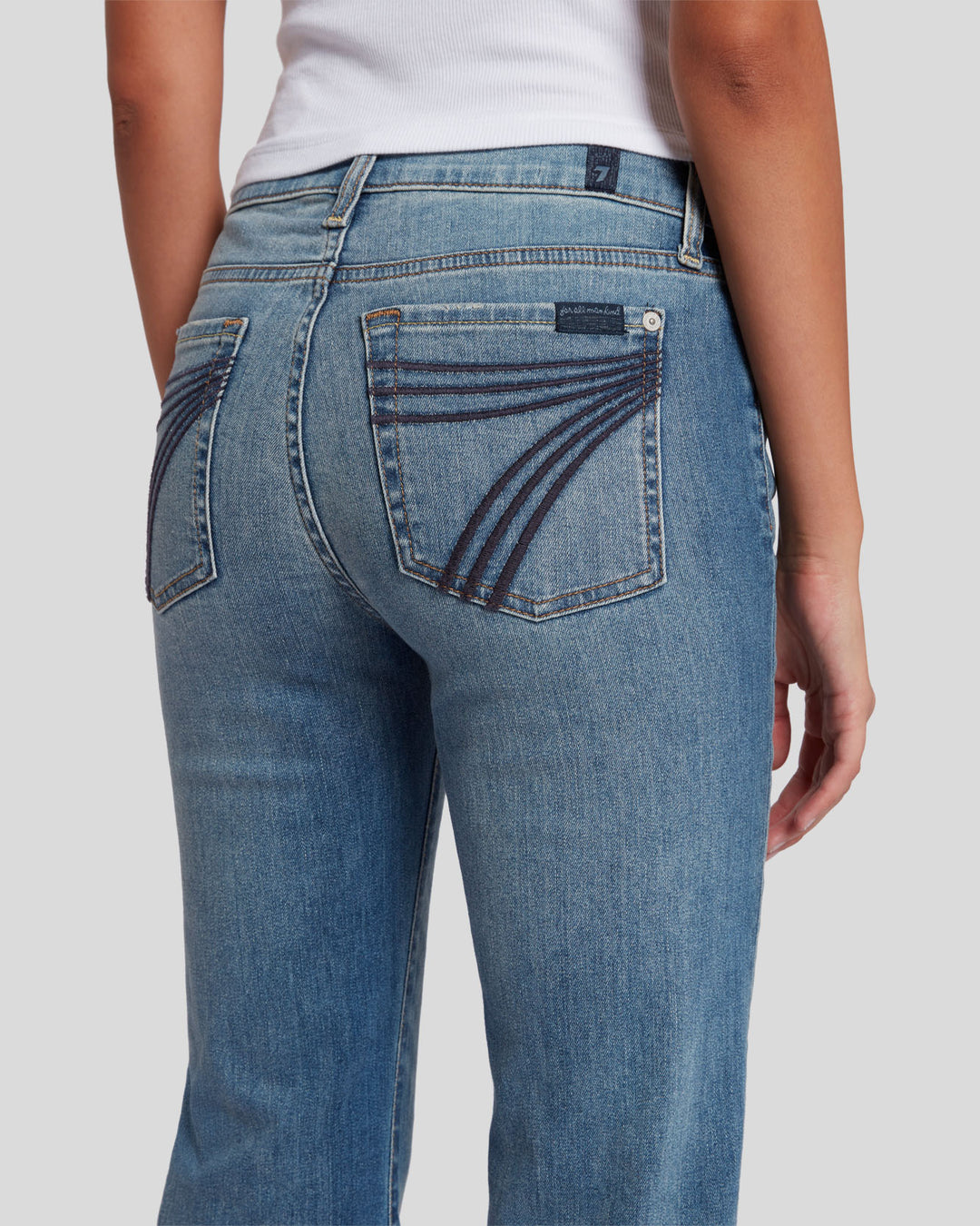 7 For All Mankind Women's Distressed Authentic Light Dojo Jean