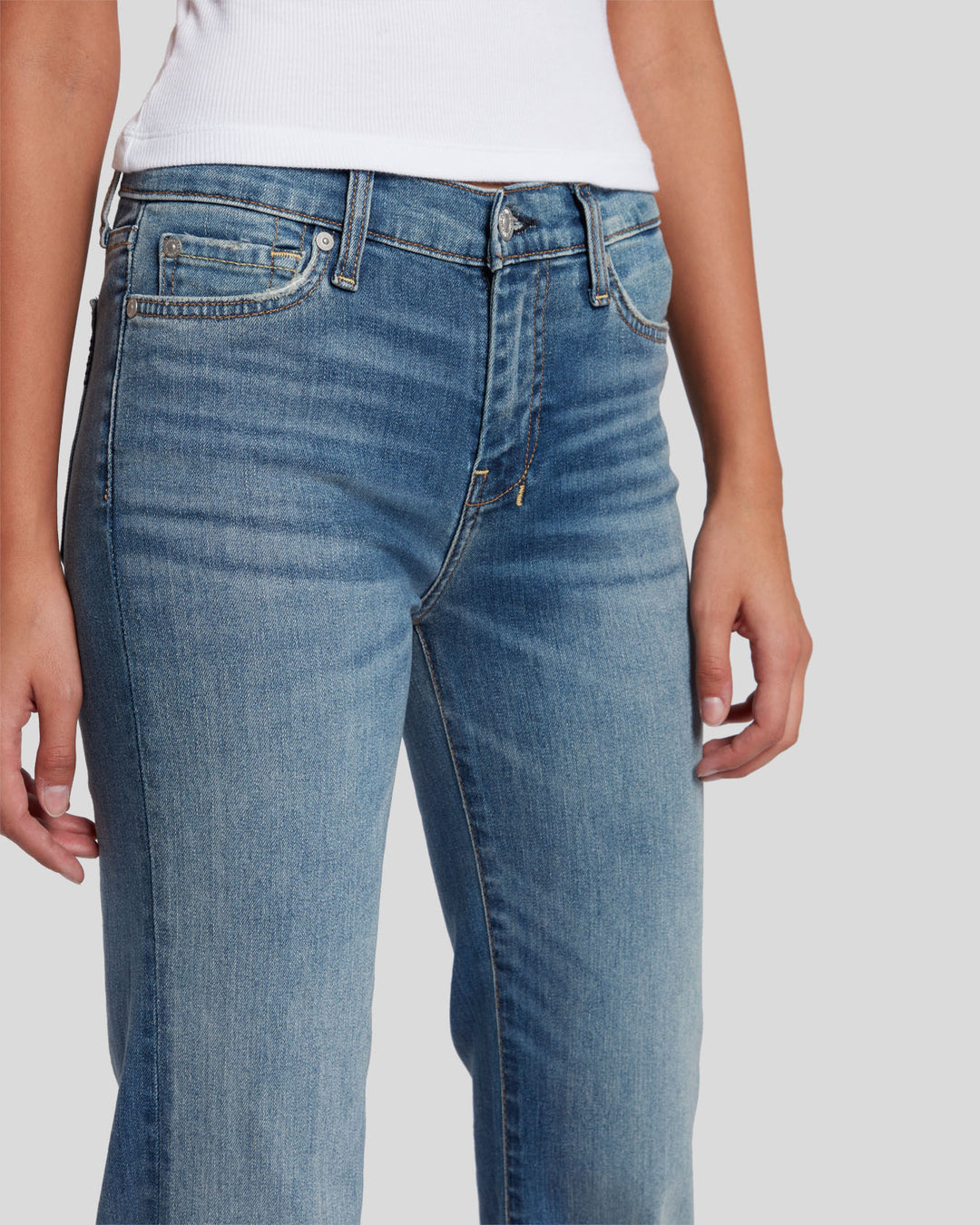 7 For All Mankind Women's Distressed Authentic Light Dojo Jean