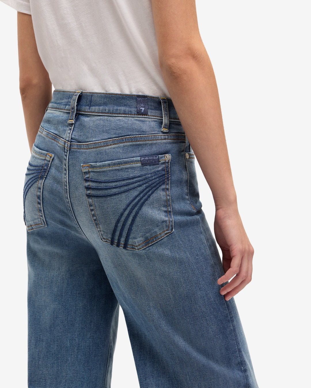 7 For All Mankind Women's Swim Ultra High Rise Jo Wide Leg Jean
