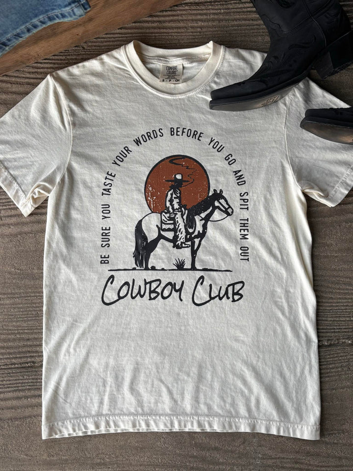 Howdy Hanny Women's Ivory Cowboy Club Tee