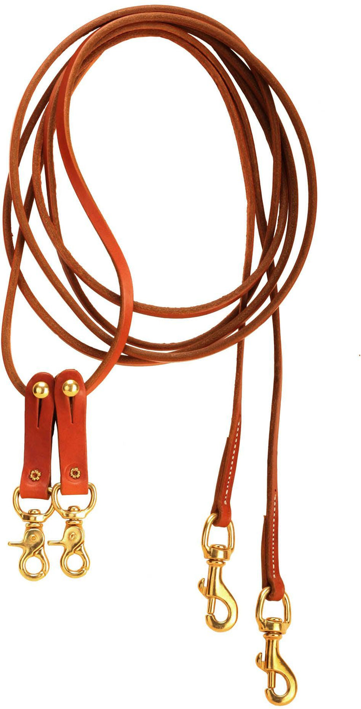 Tory Leather Pulley Leather Draw Reins