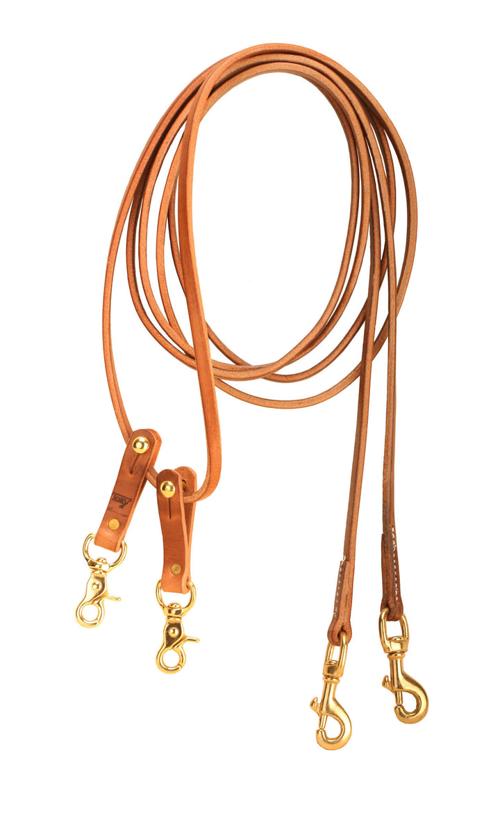 Tory Leather Pulley Leather Draw Reins