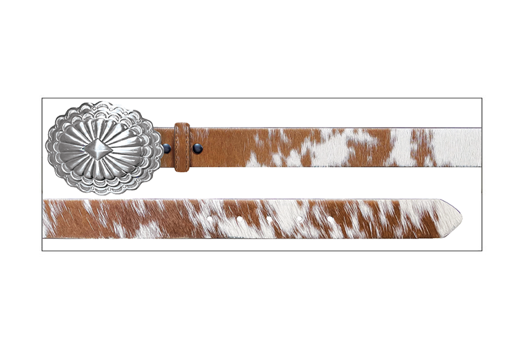 Stetson Women's Brown and White Hair On Belt
