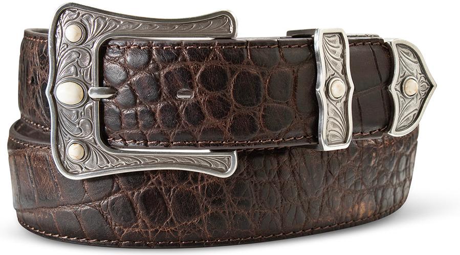 Ariat Women's Brown Croco Print Belt - West 20 Saddle Co.