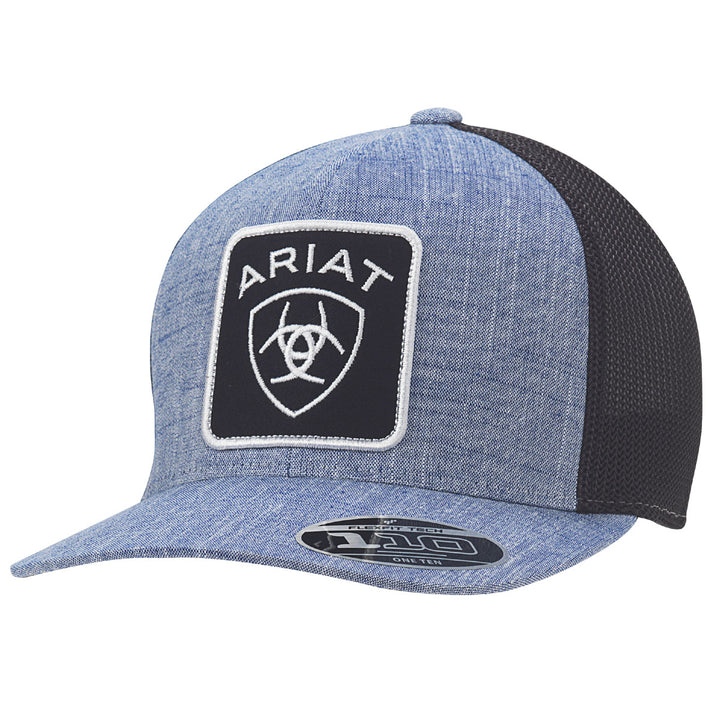 Ariat Blue and Black Logo Patch Ball Cap