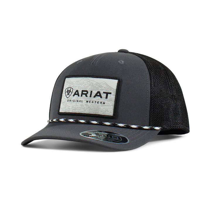 Ariat Black with Rectangle Logo Patch Ball Cap