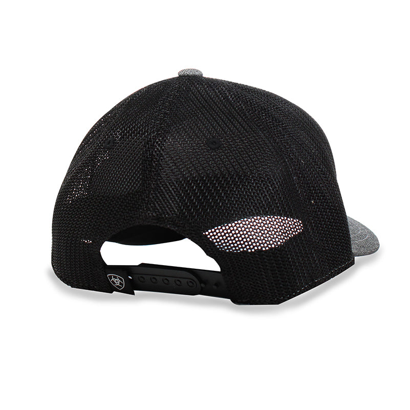 Ariat Grey with Mexican Flag Embroidered Logo Ball Cap