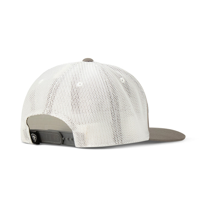 Ariat Grey 3D Embroidered Flex Fit Ball Cap