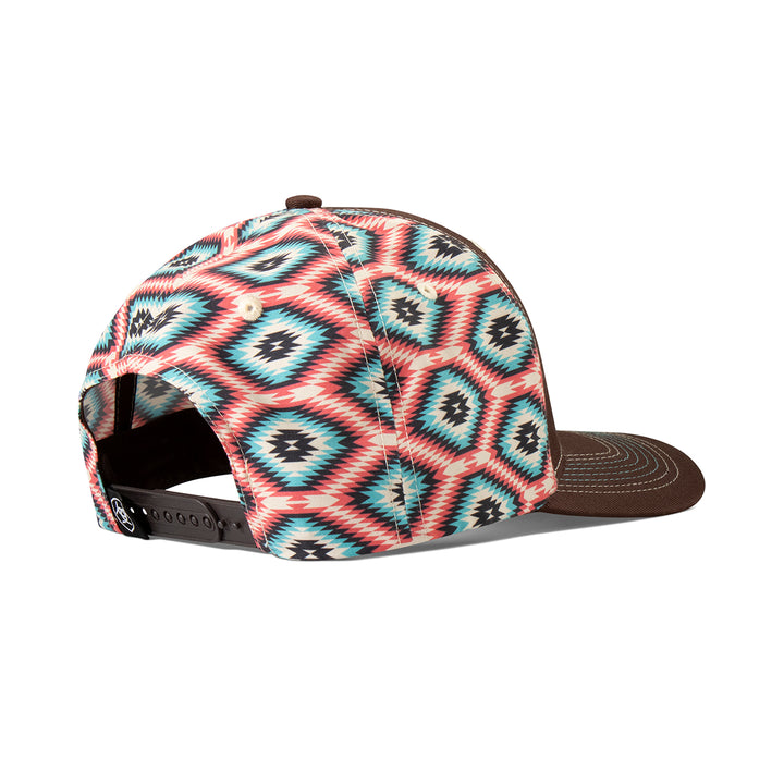 Ariat Brown and Aztec Logo Ball Cap