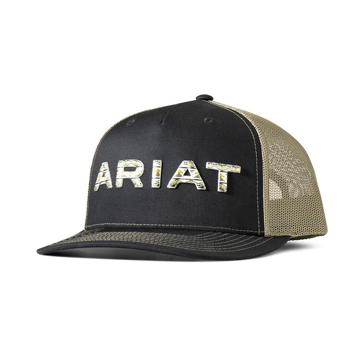 Ariat Black and Green Embroidered Logo Ball Cap