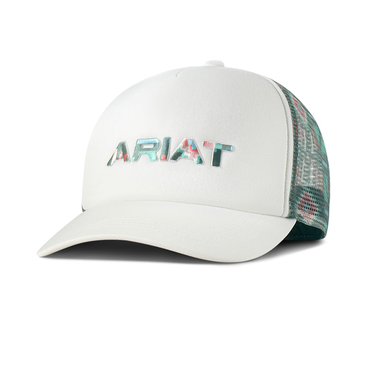 Ariat White Logo Embroidered PonyFlo Ball Cal