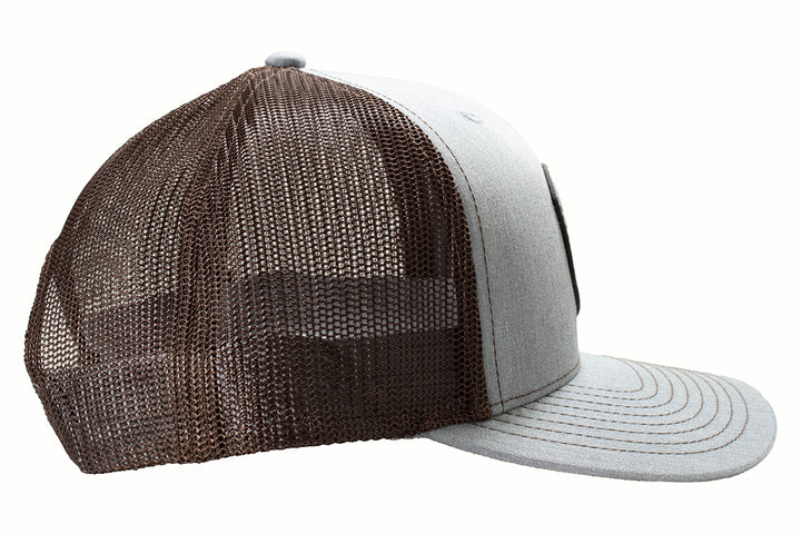 Ariat Light Grey Embossed Shield Patch Ball Cap