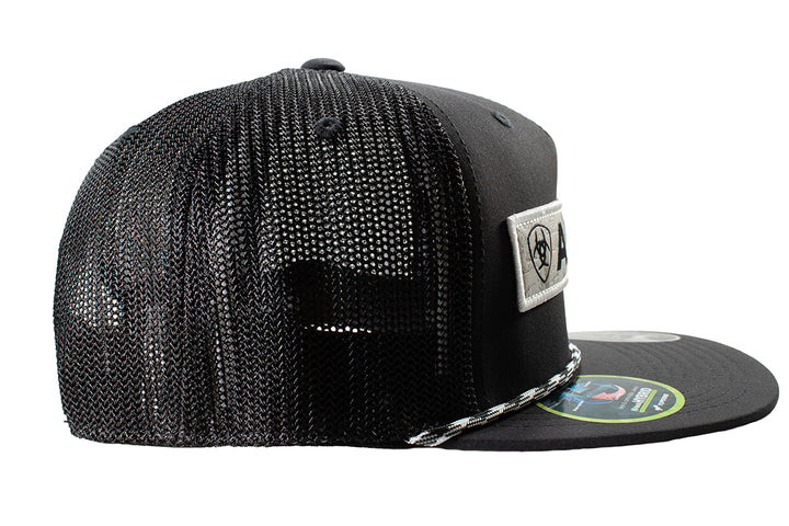 Ariat Black with Grey Desert Scene Patch FlexFit Ball Cap