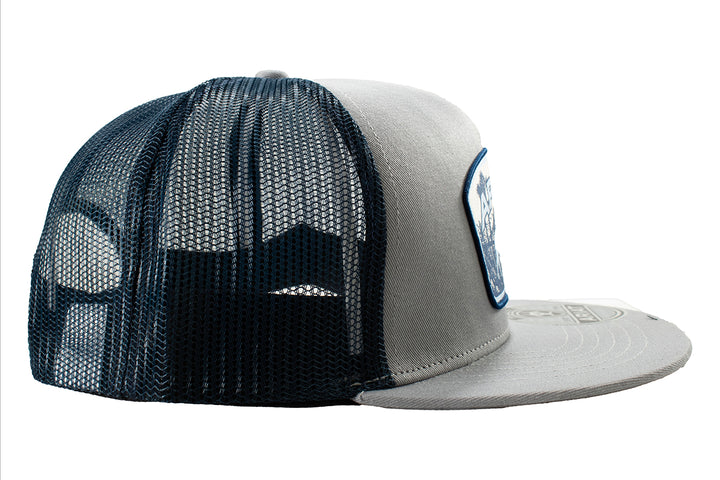 Ariat Grey with Embroidered Name and Shield Patch Ball Cap