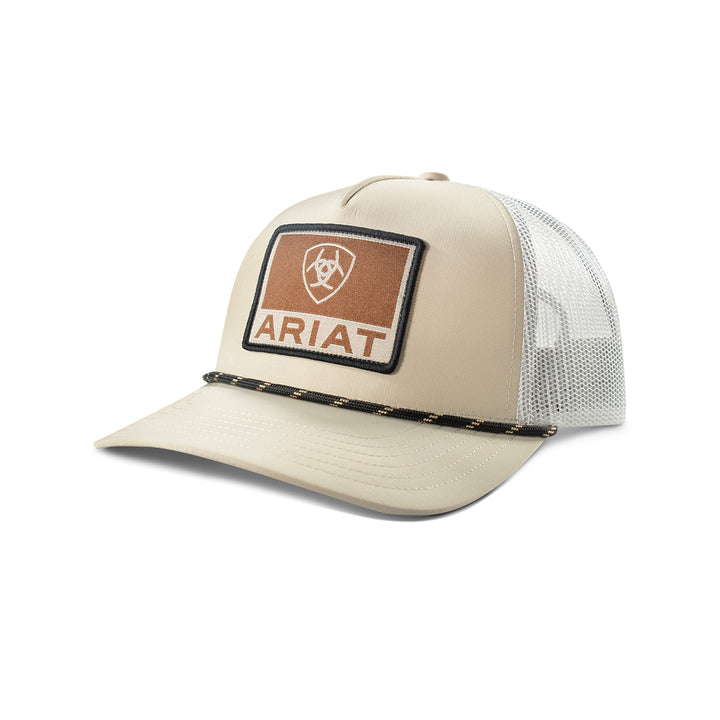 Ariat Tan with Square Logo Patch Ball Cap