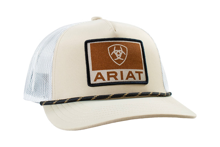 Ariat Tan with Square Logo Patch Ball Cap