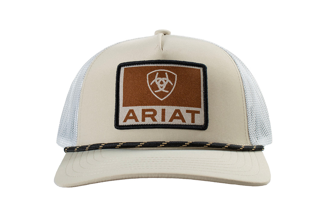 Ariat Tan with Square Logo Patch Ball Cap