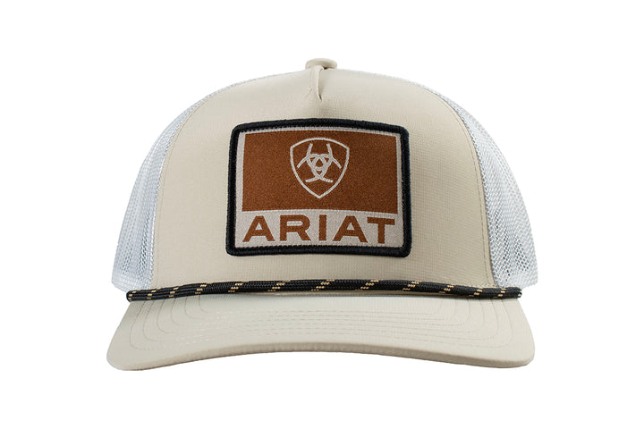 Ariat Tan with Square Logo Patch Ball Cap