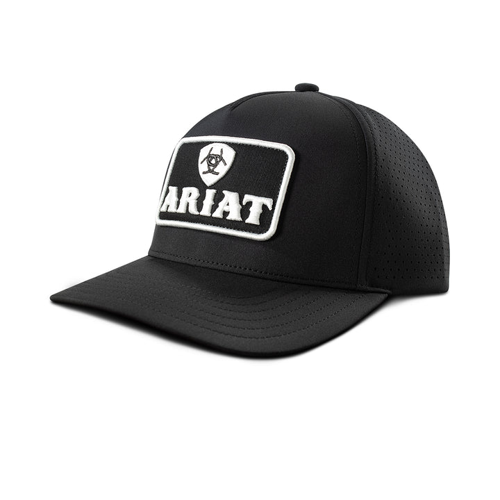 Ariat Black with 3D Embroidered Patch Ball Cap