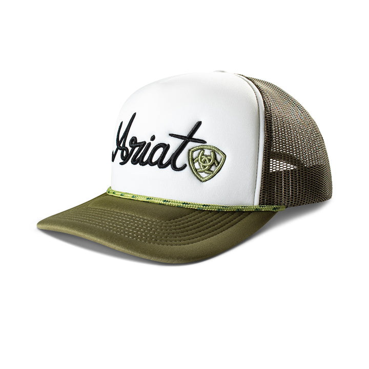 Ariat Green and White with Embroidered Logo Ball Cap