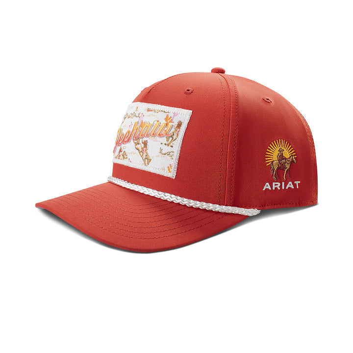 Ariat Red Yee Haw Patch Ball Cap