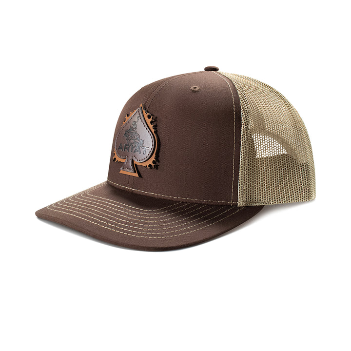 Ariat Brown with Spade Patch Ball Cap