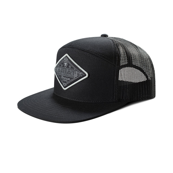 Ariat Black with Diamond Screen Printed Patch Ball Cap