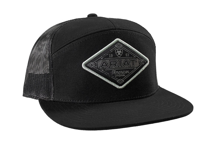 Ariat Black with Diamond Screen Printed Patch Ball Cap