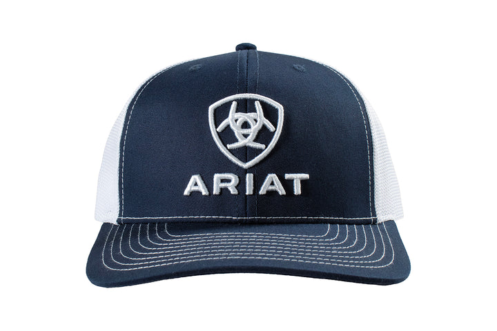 Ariat Navy with White 3D Embroidered Logo Ball Cap