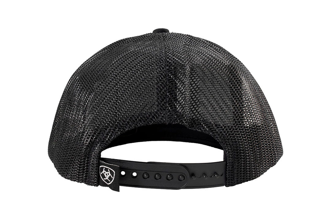 Ariat Black with Red Rectangle Logo Patch Ball Cap