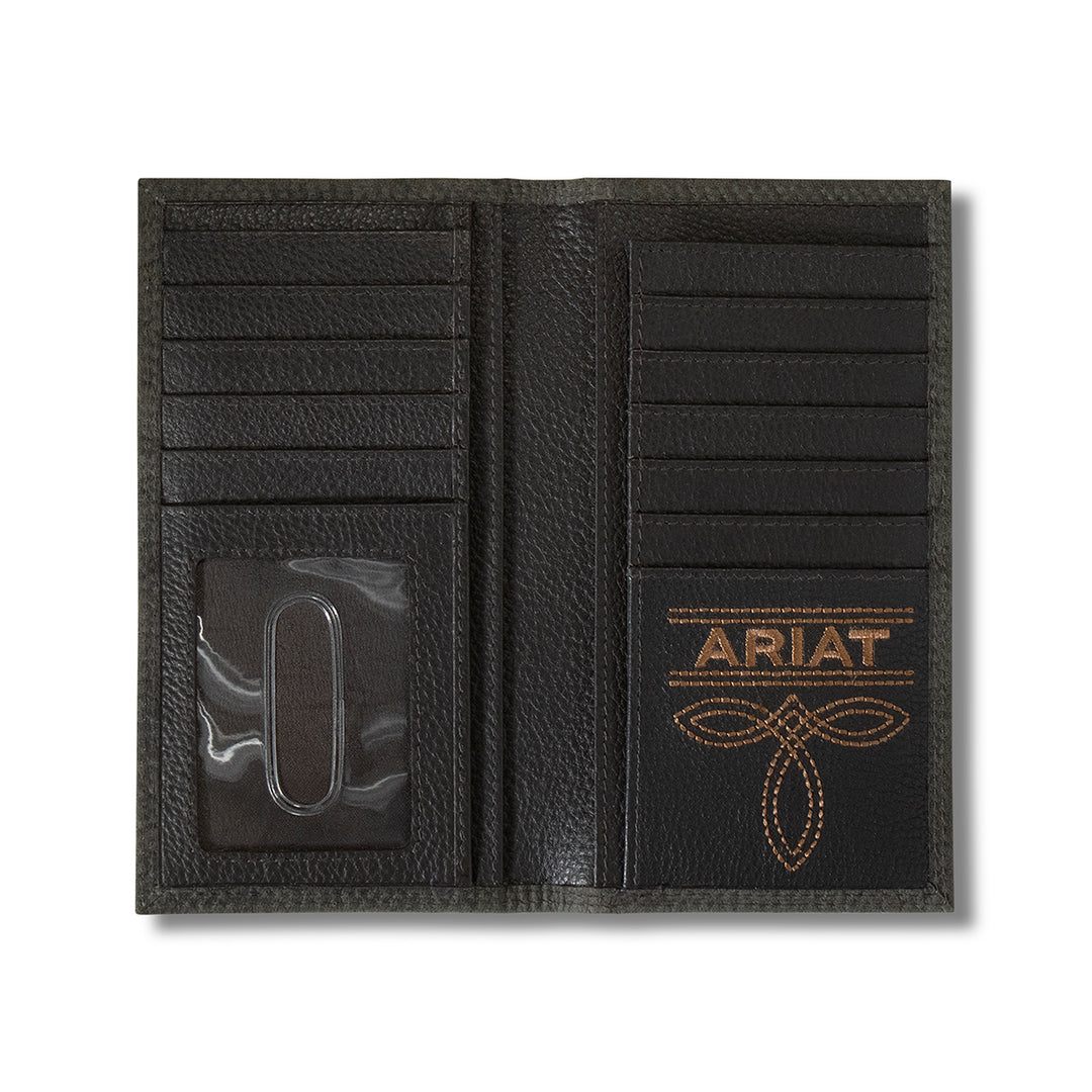 Ariat Black Pebble Leather Rodeo Wallet