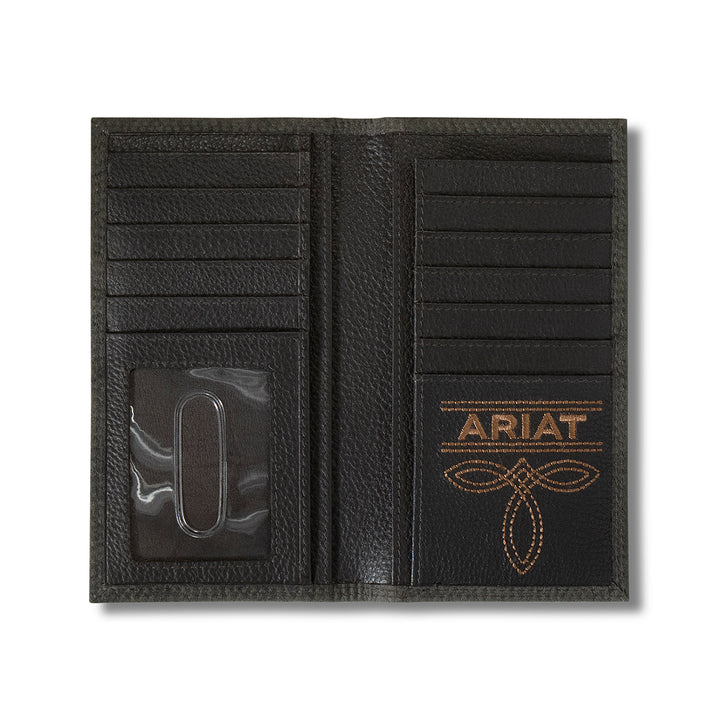 Ariat Black Pebble Leather Rodeo Wallet