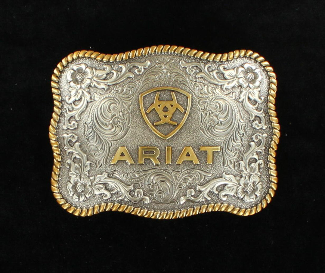 Ariat Antique Silver and Gold Belt Buckle