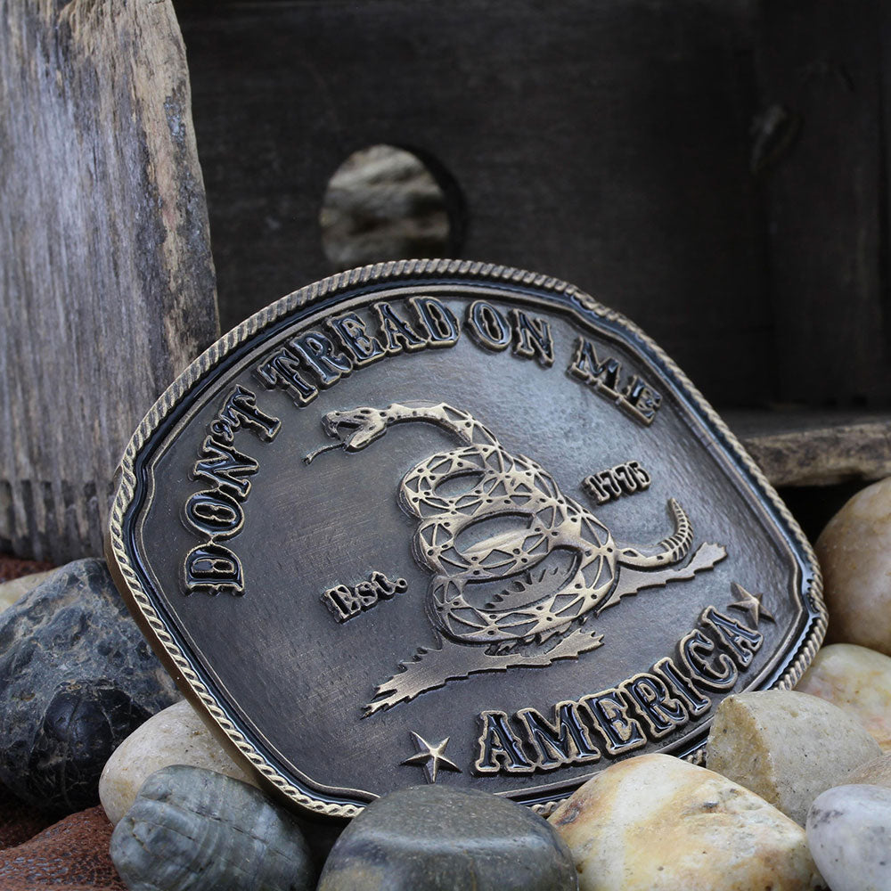 Montana Silversmiths American Gadsden Don't Tread On Me Attitude Buckle