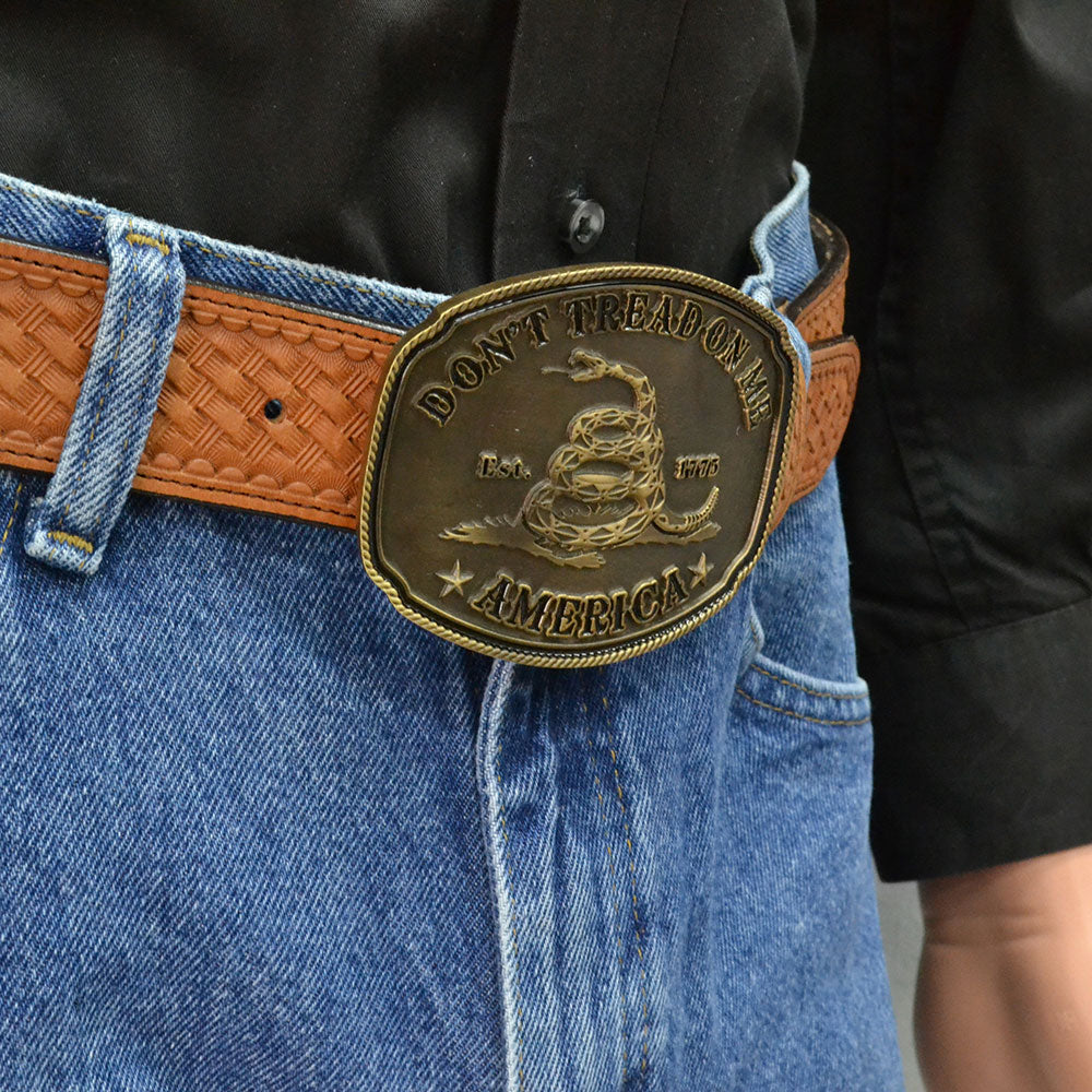 Montana Silversmiths American Gadsden Don't Tread On Me Attitude Buckle