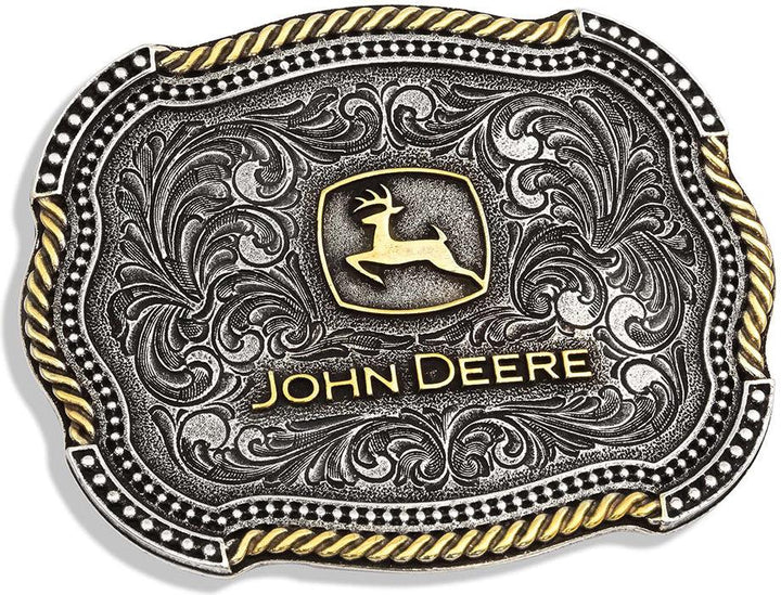 Montana Silversmiths John Deere Scalloped Duo Attitude Buckle