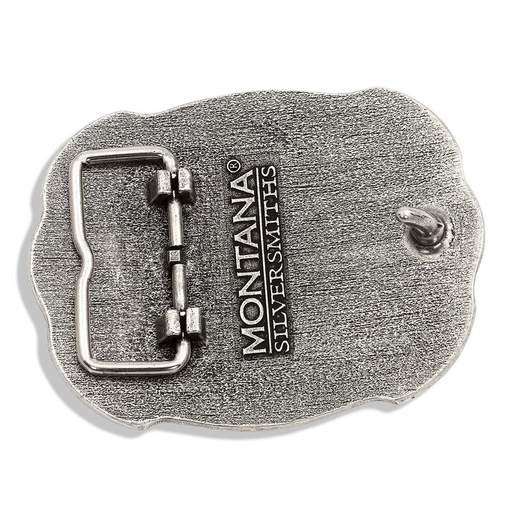 Montana Silversmiths John Deere Scalloped Duo Attitude Buckle