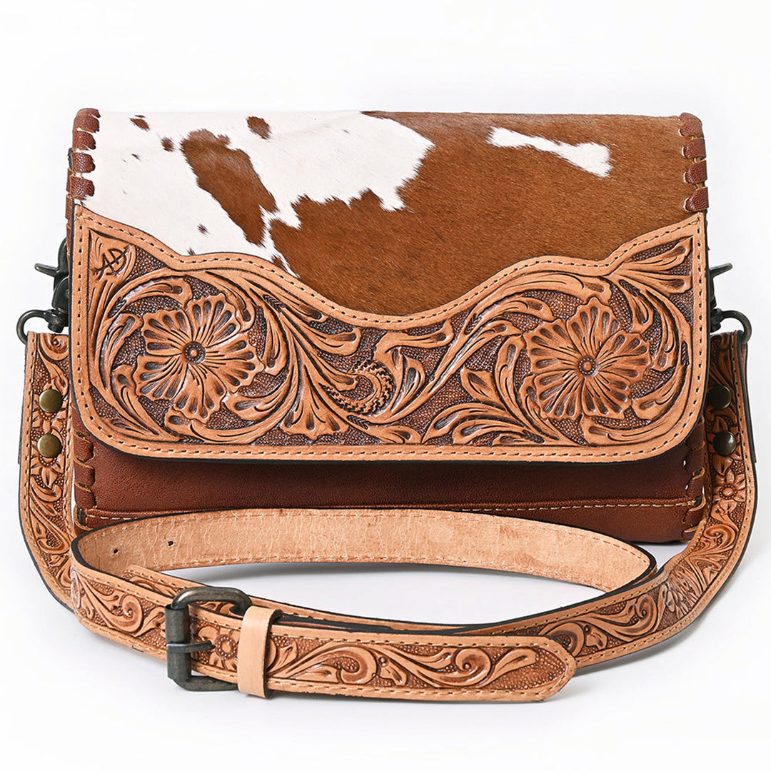 American Darling Hair On Genuine Western Leather Crossbody Wallet