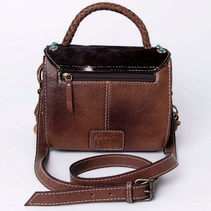 American Darling Hair-On with Turquoise Conchos Leather Bag
