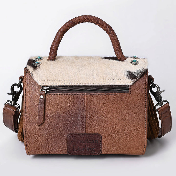 American Darling Hair-On with Turquoise Conchos Leather Bag