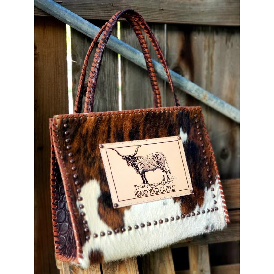 KurtMen Custom West 20 Brand Your Own Cattle Patch Wide Box Tote