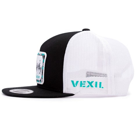 Vexil American Rancher Checking Cows Black and White Ball Cap - West 20 Saddle Co.