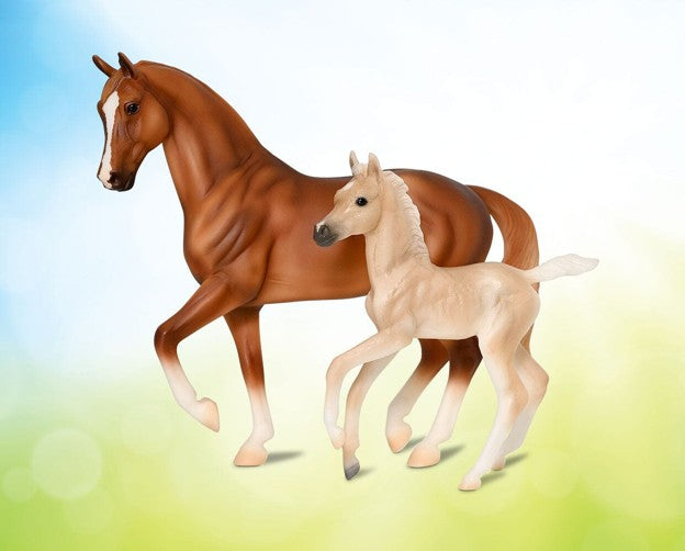 Breyer Power and Precision Warmblood Horse and Foal Set