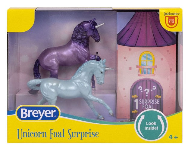 Breyer Dazzling Cliffs Unicorn Family Foal Surprise