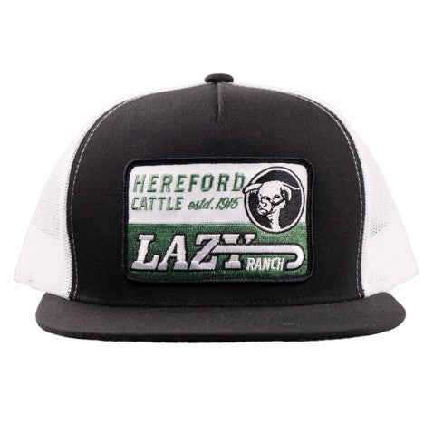 Lazy J Ranch Black & White Shafter Classic Five Panel Trucker Hat