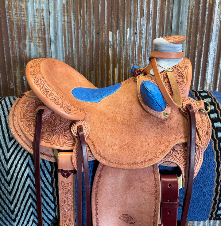 RW Bowman Genuine Blue Ostrich Custom Wade