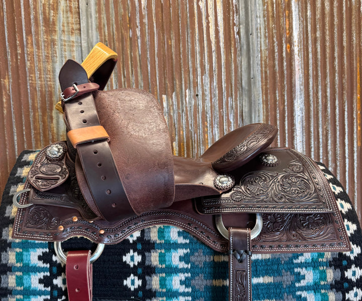 RW Bowman Custom Black Buckstitch Ranch Cutter