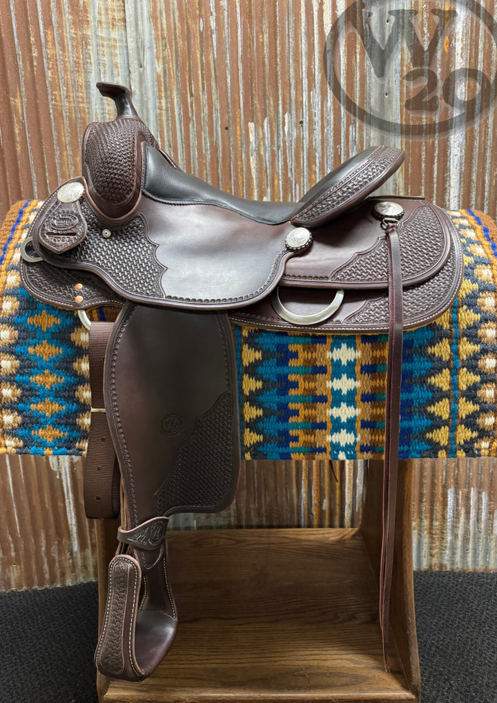 West 20 Custom Dark Heavy Oiled Classic Reiner by RW Bowman Western Saddle