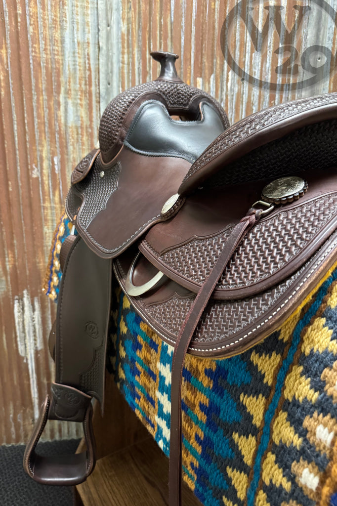 West 20 Custom Dark Heavy Oiled Classic Reiner by RW Bowman Western Saddle