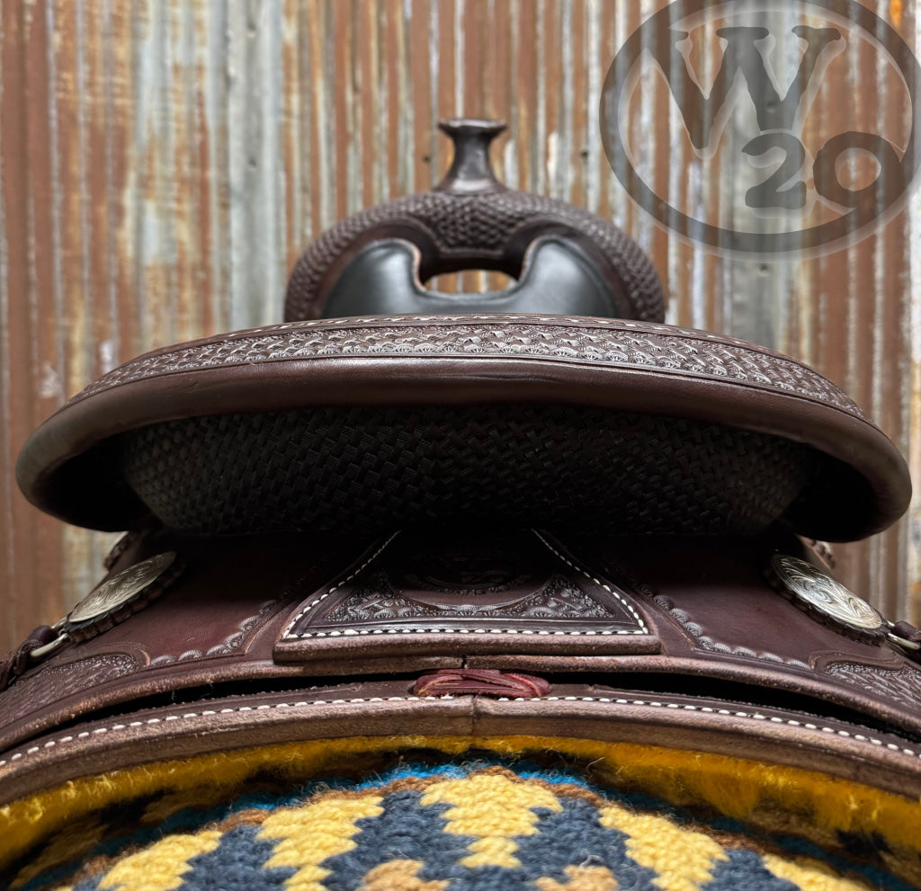 West 20 Custom Dark Heavy Oiled Classic Reiner by RW Bowman Western Saddle